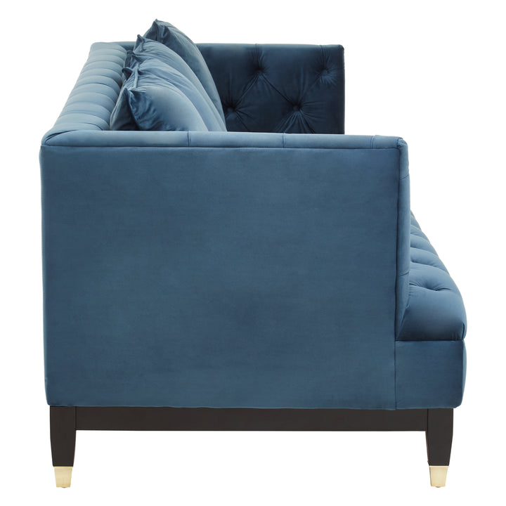 Parrot 3 Seat Navy Fabric Sofa