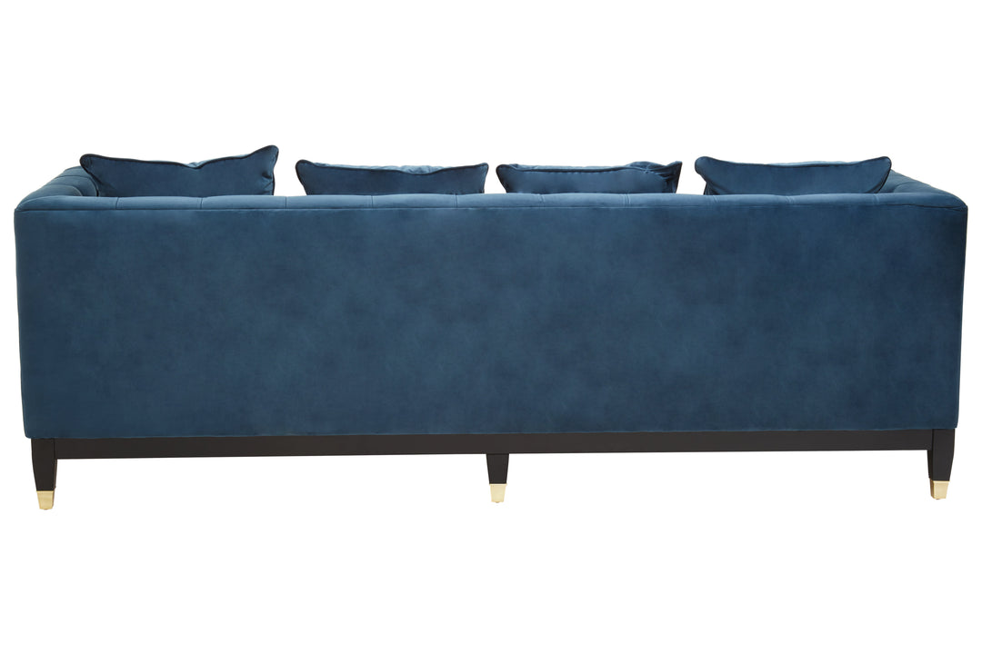 Parrot 3 Seat Navy Fabric Sofa