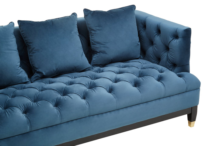 Parrot 3 Seat Navy Fabric Sofa