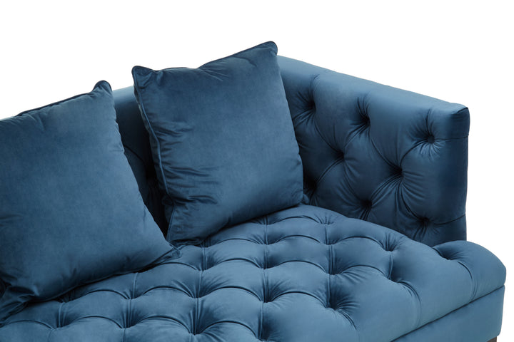 Parrot 3 Seat Navy Fabric Sofa