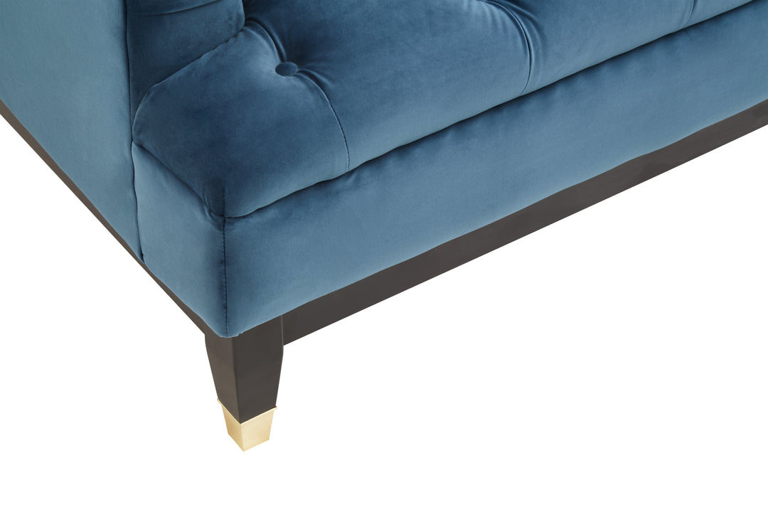 Parrot 3 Seat Navy Fabric Sofa