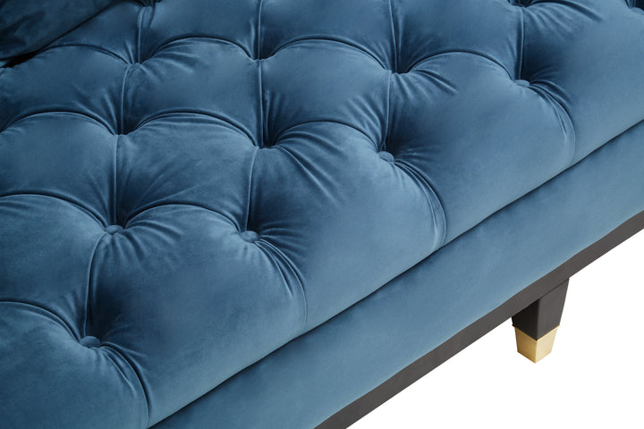 Parrot 3 Seat Navy Fabric Sofa
