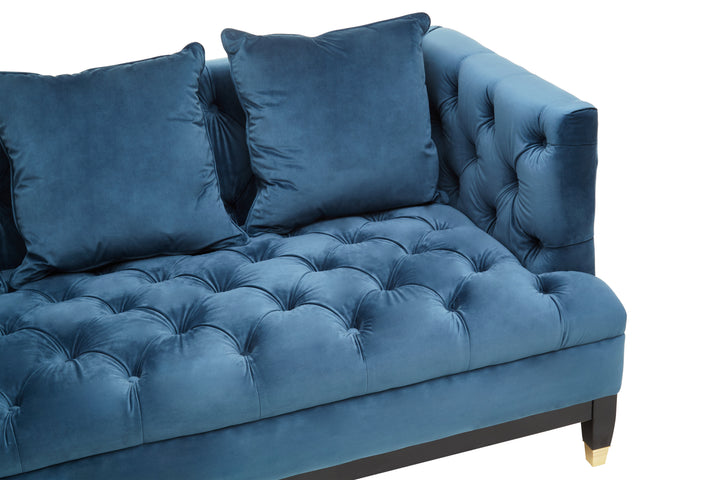 Parrot 3 Seat Navy Fabric Sofa
