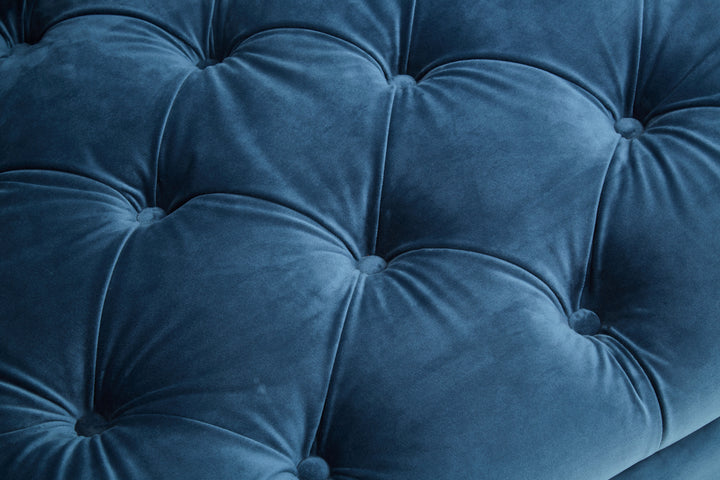Parrot 3 Seat Navy Fabric Sofa