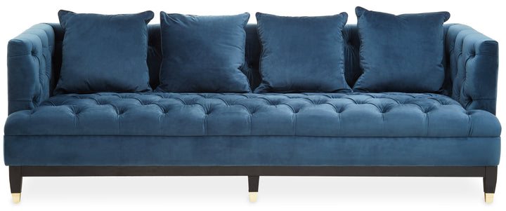 Parrot 3 Seat Navy Fabric Sofa