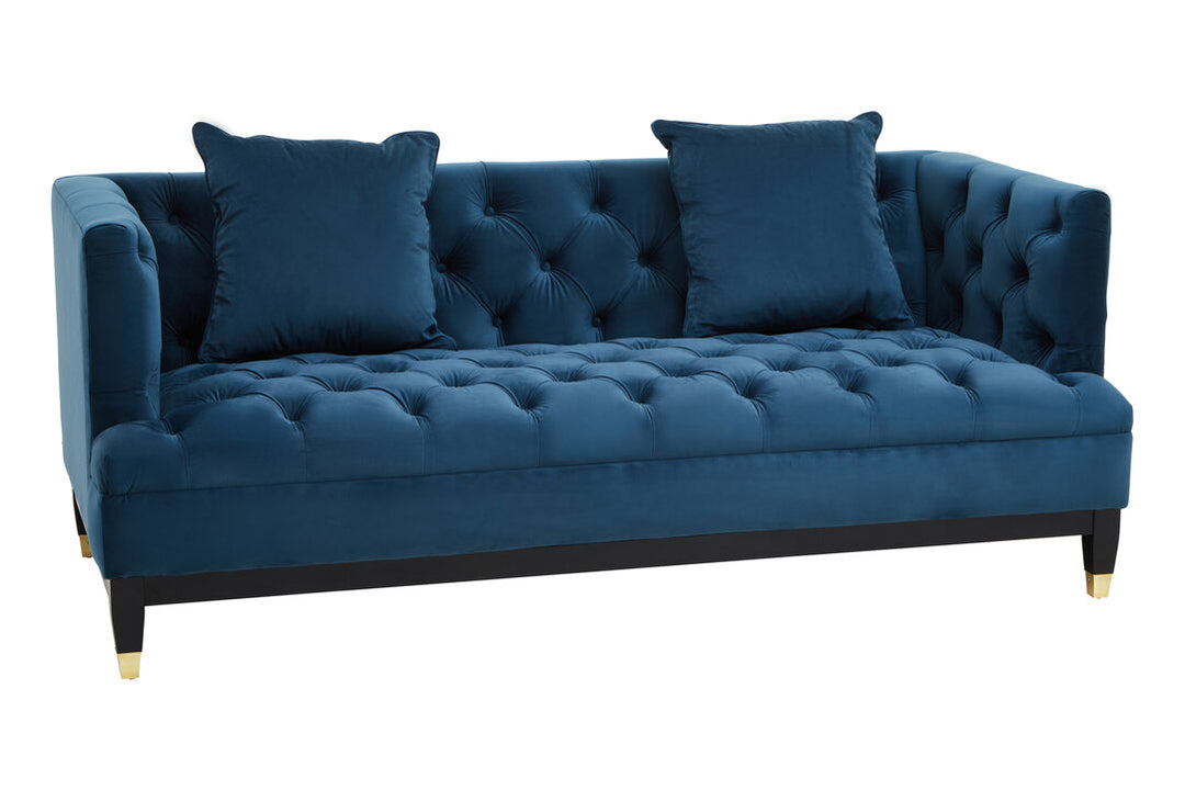 Parrot 2 Seat Navy Fabric Sofa