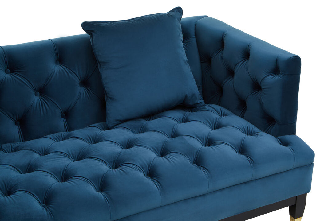 Parrot 2 Seat Navy Fabric Sofa