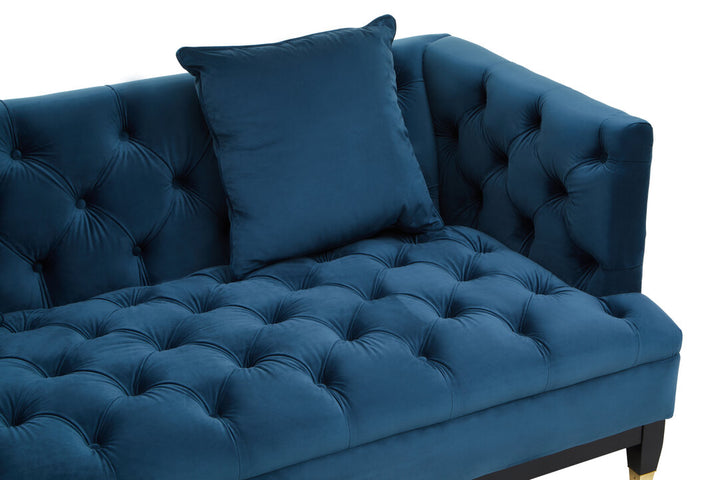 Parrot 2 Seat Navy Fabric Sofa