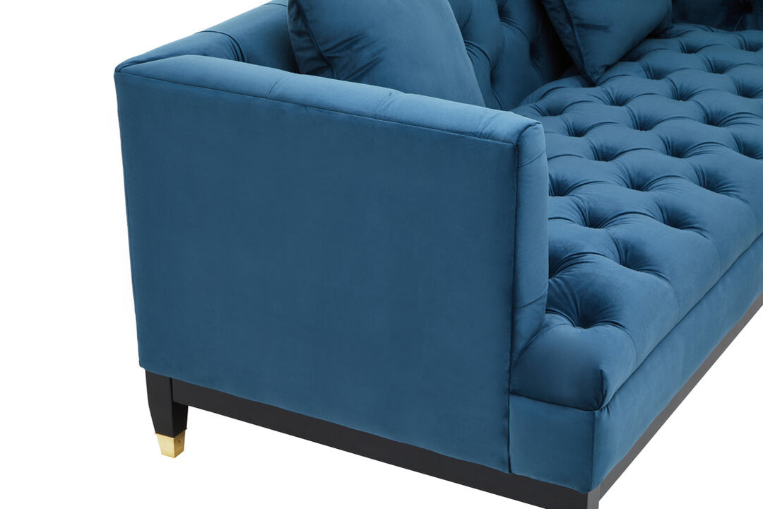 Parrot 2 Seat Navy Fabric Sofa