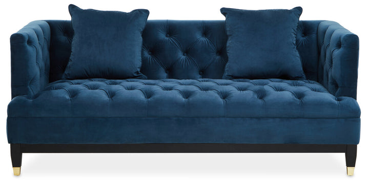 Parrot 2 Seat Navy Fabric Sofa