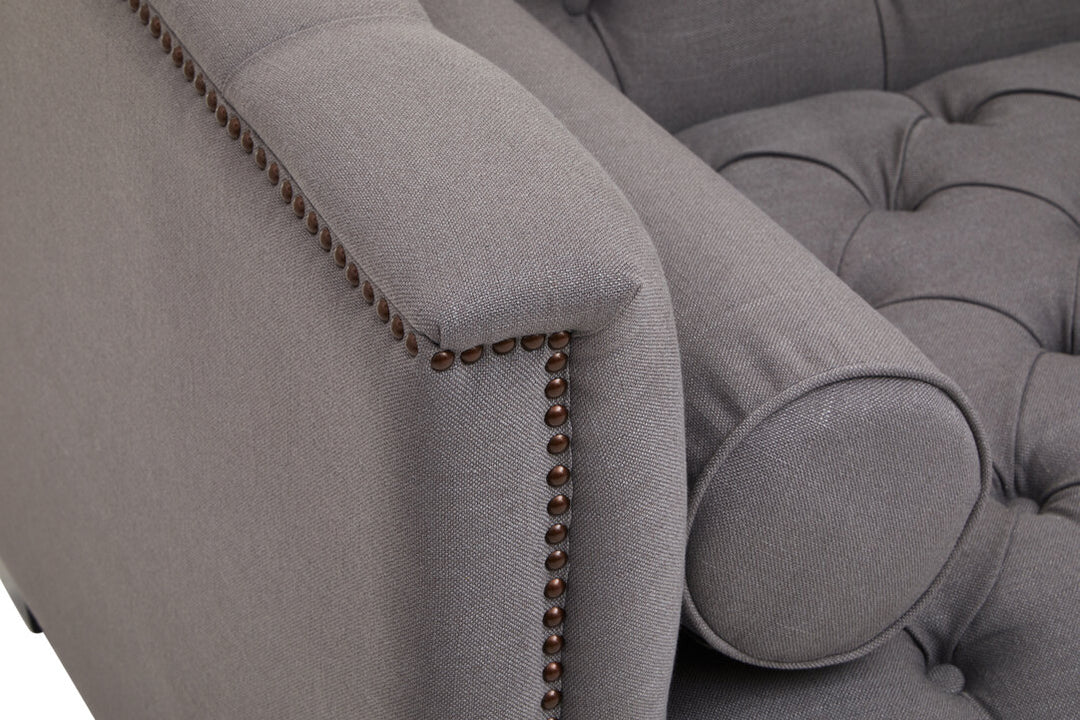 Surina 2 Seat Grey Fabric Sofa