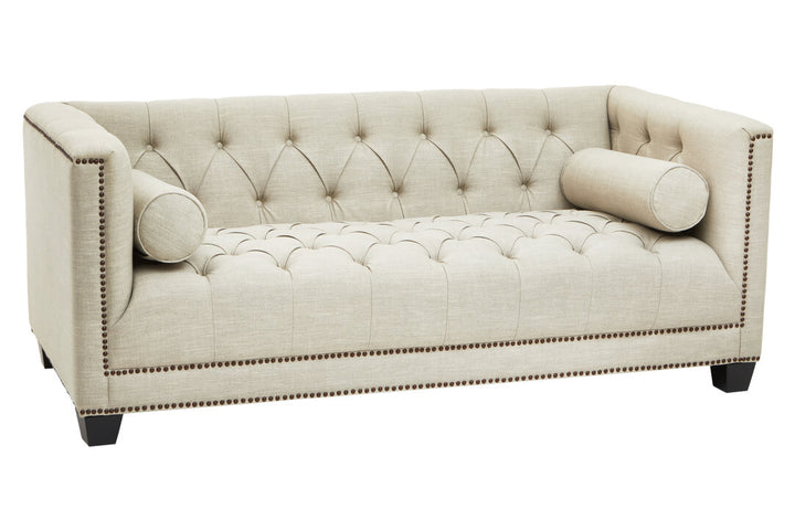 Surina 2 Seat Stone Fabric Sofa