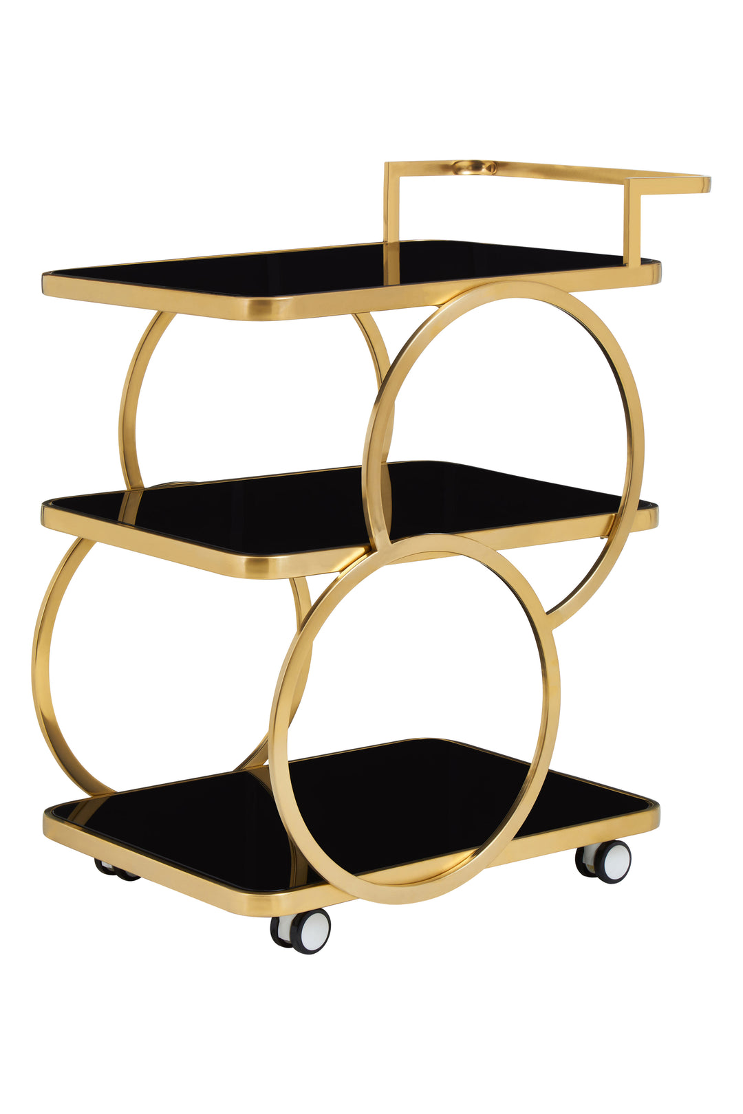 Petey Gold Finish Drinks Trolley.