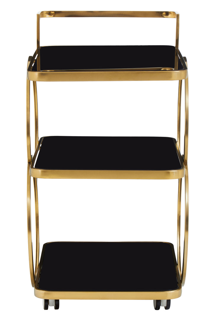 Petey Gold Finish Drinks Trolley.