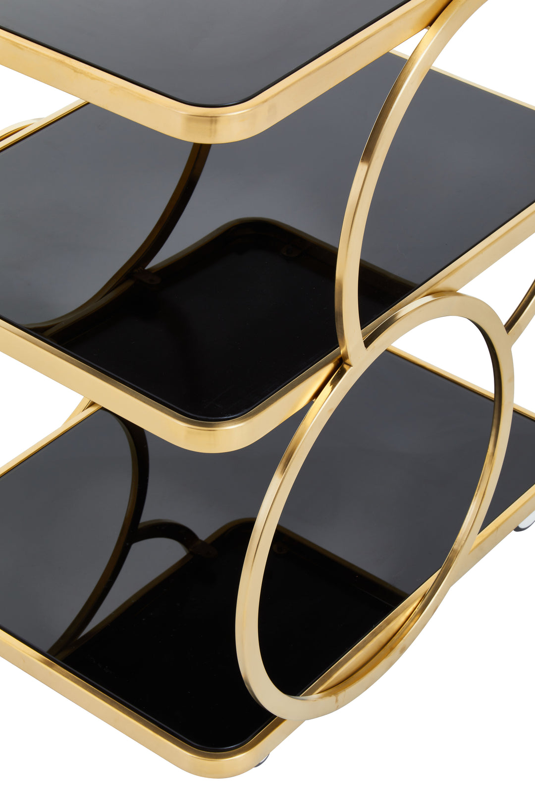 Petey Gold Finish Drinks Trolley.