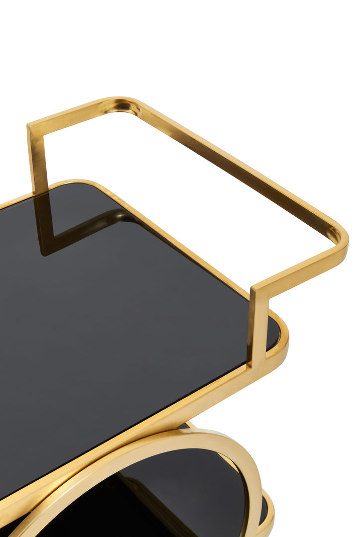 Petey Gold Finish Drinks Trolley.