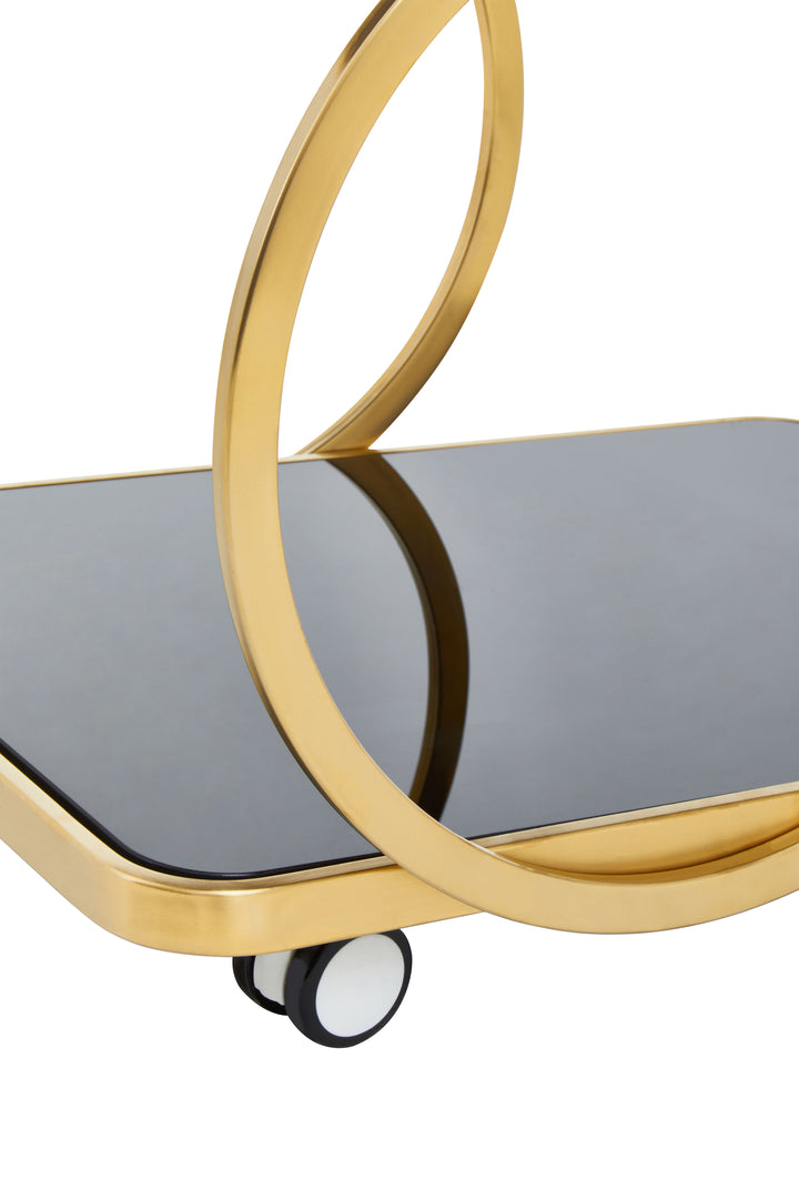 Petey Gold Finish Drinks Trolley.