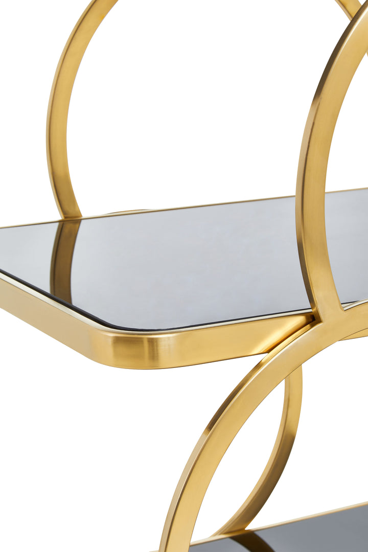 Petey Gold Finish Drinks Trolley.