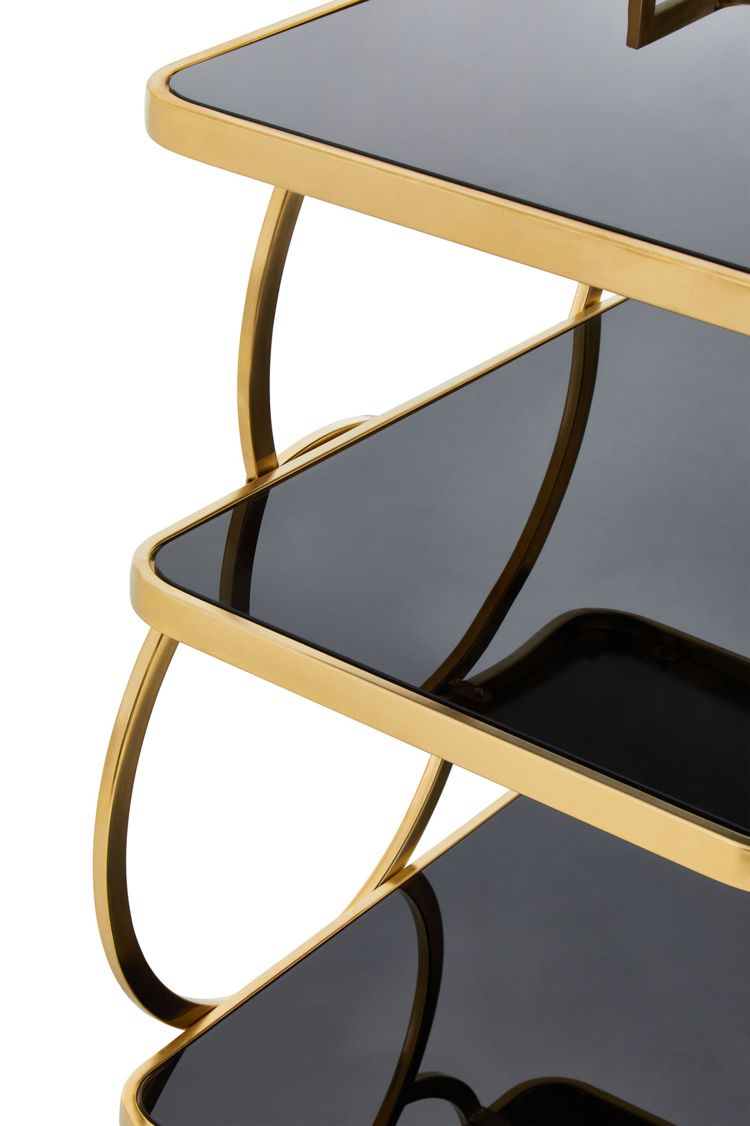 Petey Gold Finish Drinks Trolley.