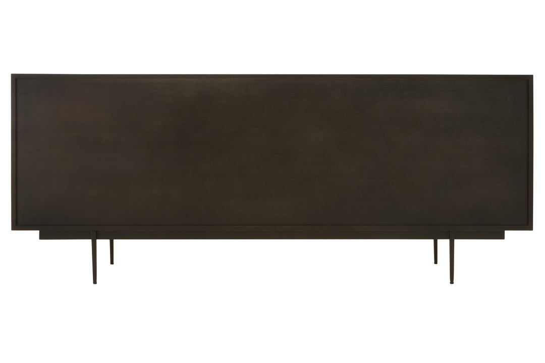 Swallow Black Finish Wooden Metal Legs Sideboard