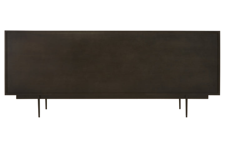 Swallow Black Finish Wooden Metal Legs Sideboard