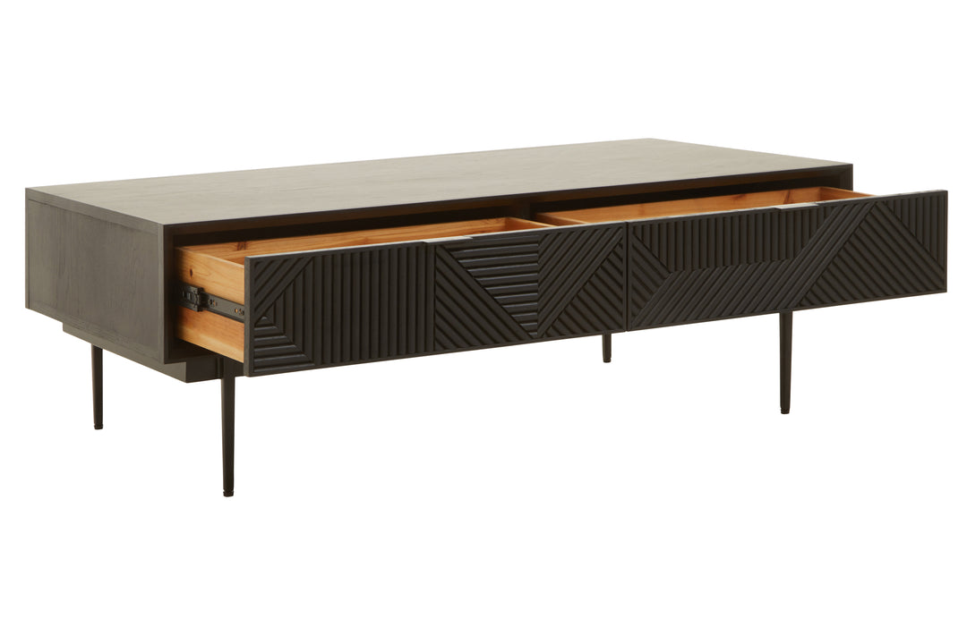 Swallow Black Finish Wooden Coffee Table