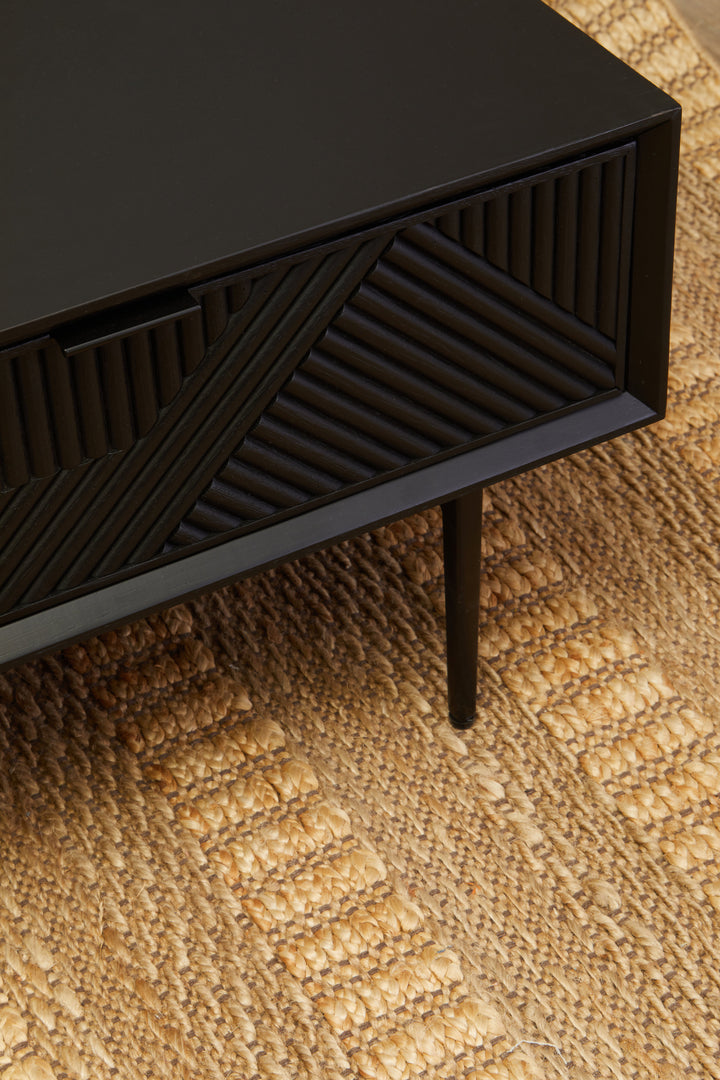 Swallow Black Finish Wooden Coffee Table