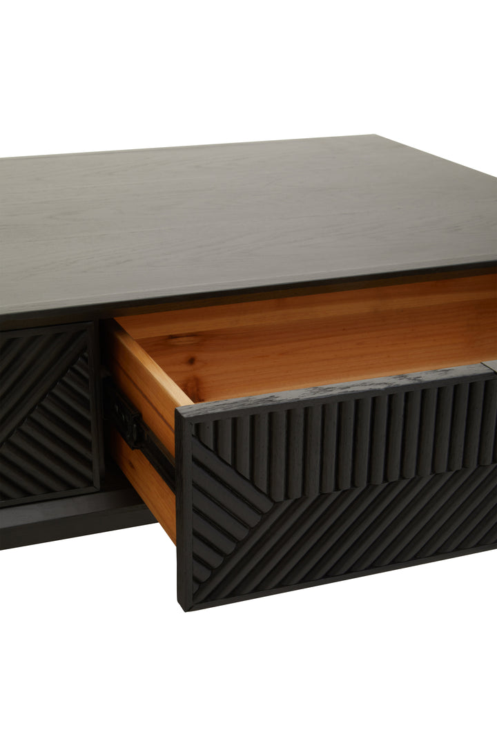 Swallow Black Finish Wooden Coffee Table
