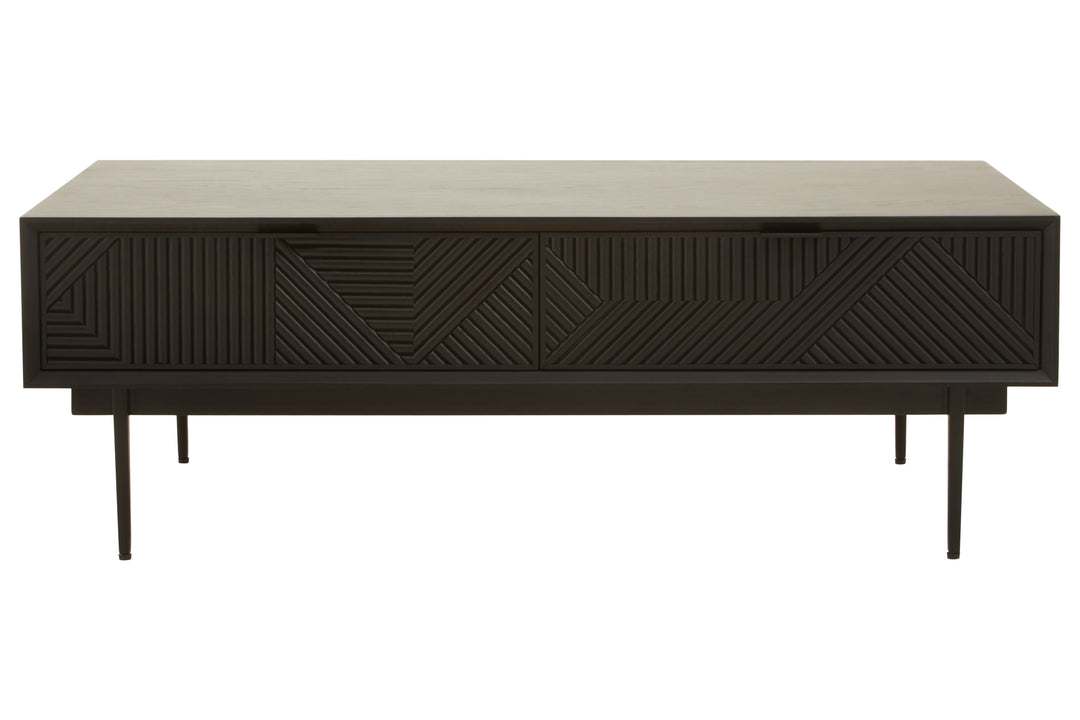 Swallow Black Finish Wooden Coffee Table
