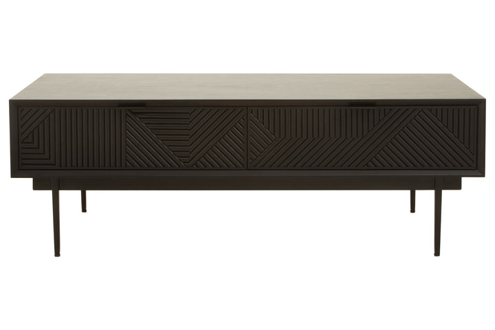 Swallow Black Finish Wooden Coffee Table