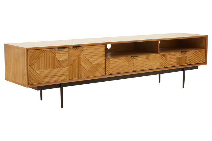Swallow Natural Finish Wooden Media Unit