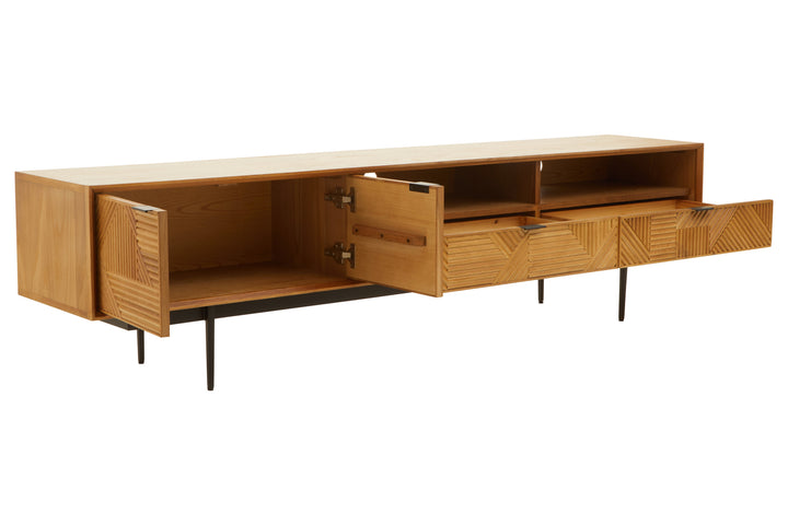 Swallow Natural Finish Wooden Media Unit