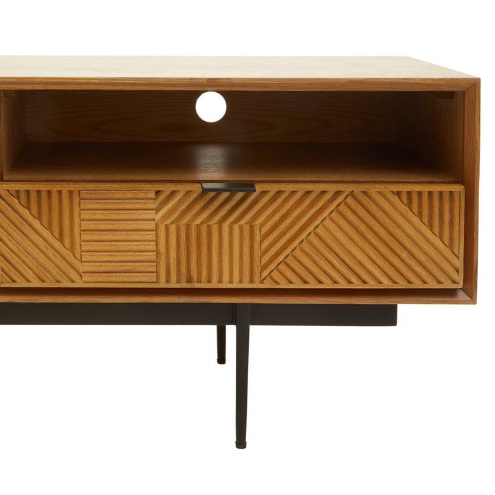 Swallow Natural Finish Wooden Media Unit