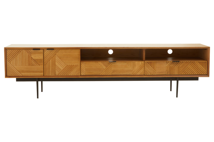 Swallow Natural Finish Wooden Media Unit