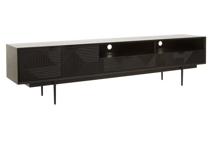 Swallow Black Finish Wooden Media Unit