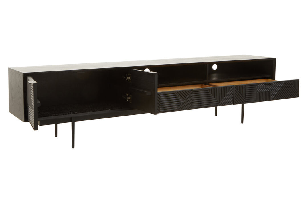 Swallow Black Finish Wooden Media Unit