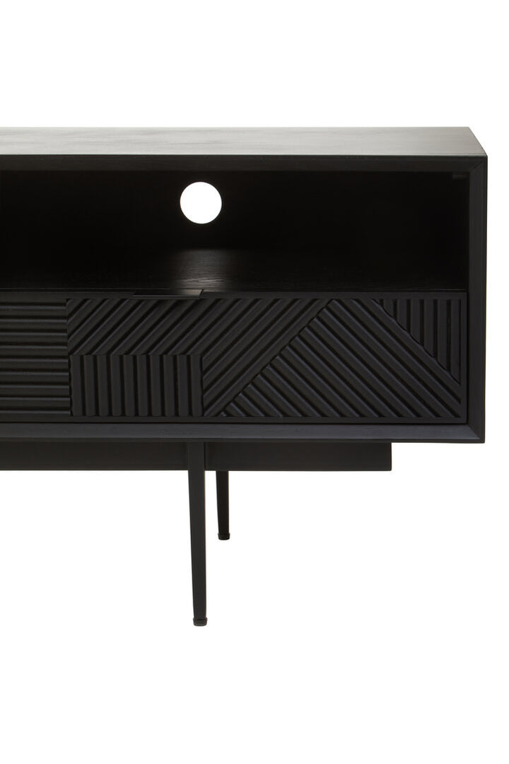 Swallow Black Finish Wooden Media Unit