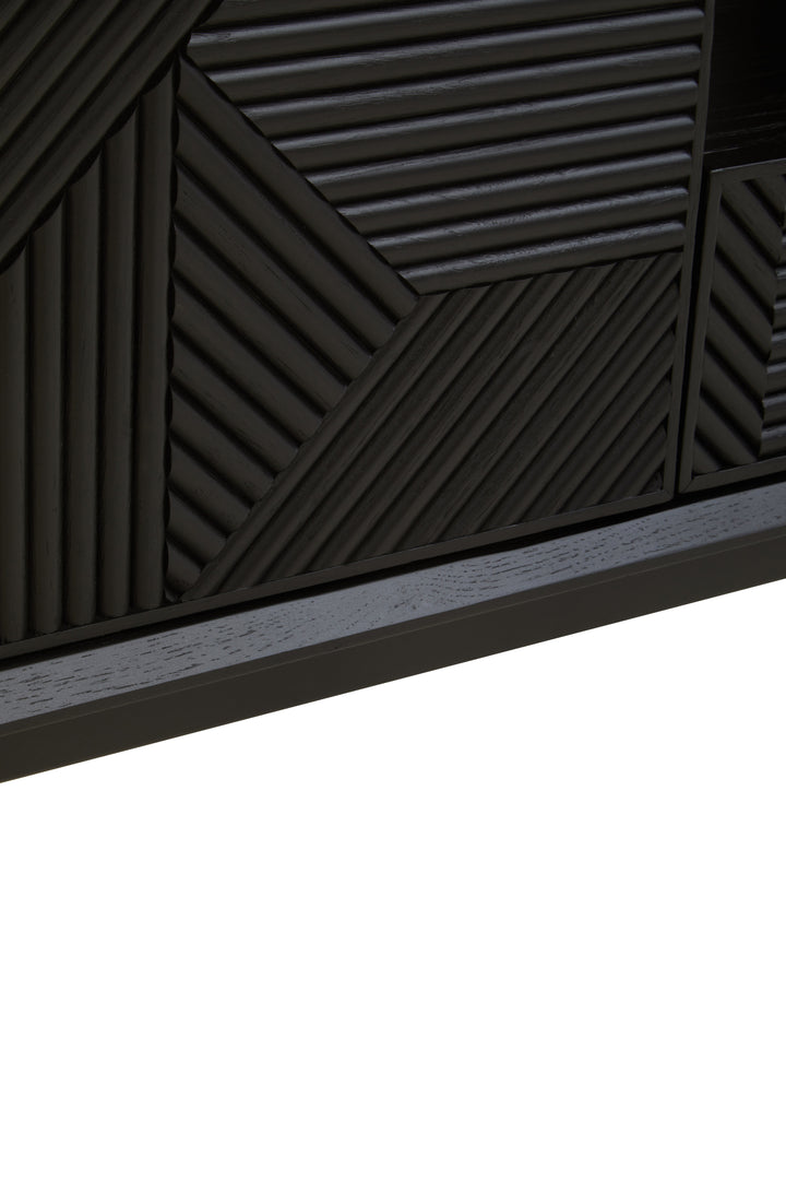 Swallow Black Finish Wooden Media Unit