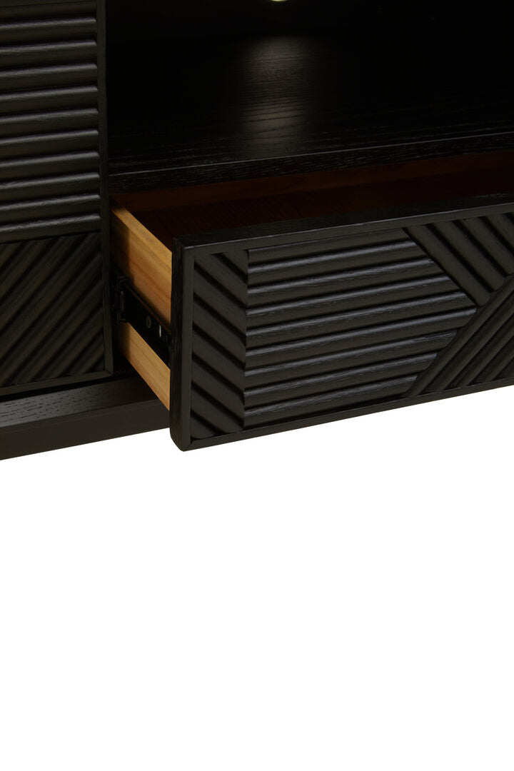 Swallow Black Finish Wooden Media Unit