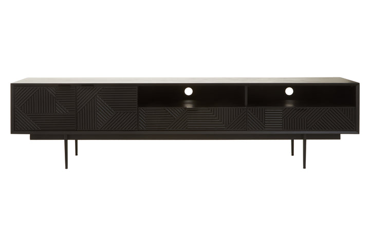 Swallow Black Finish Wooden Media Unit