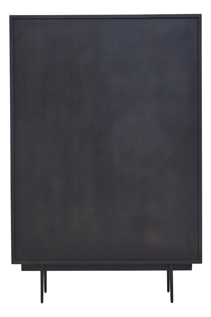 Swallow Black Finish Wooden Cabinet