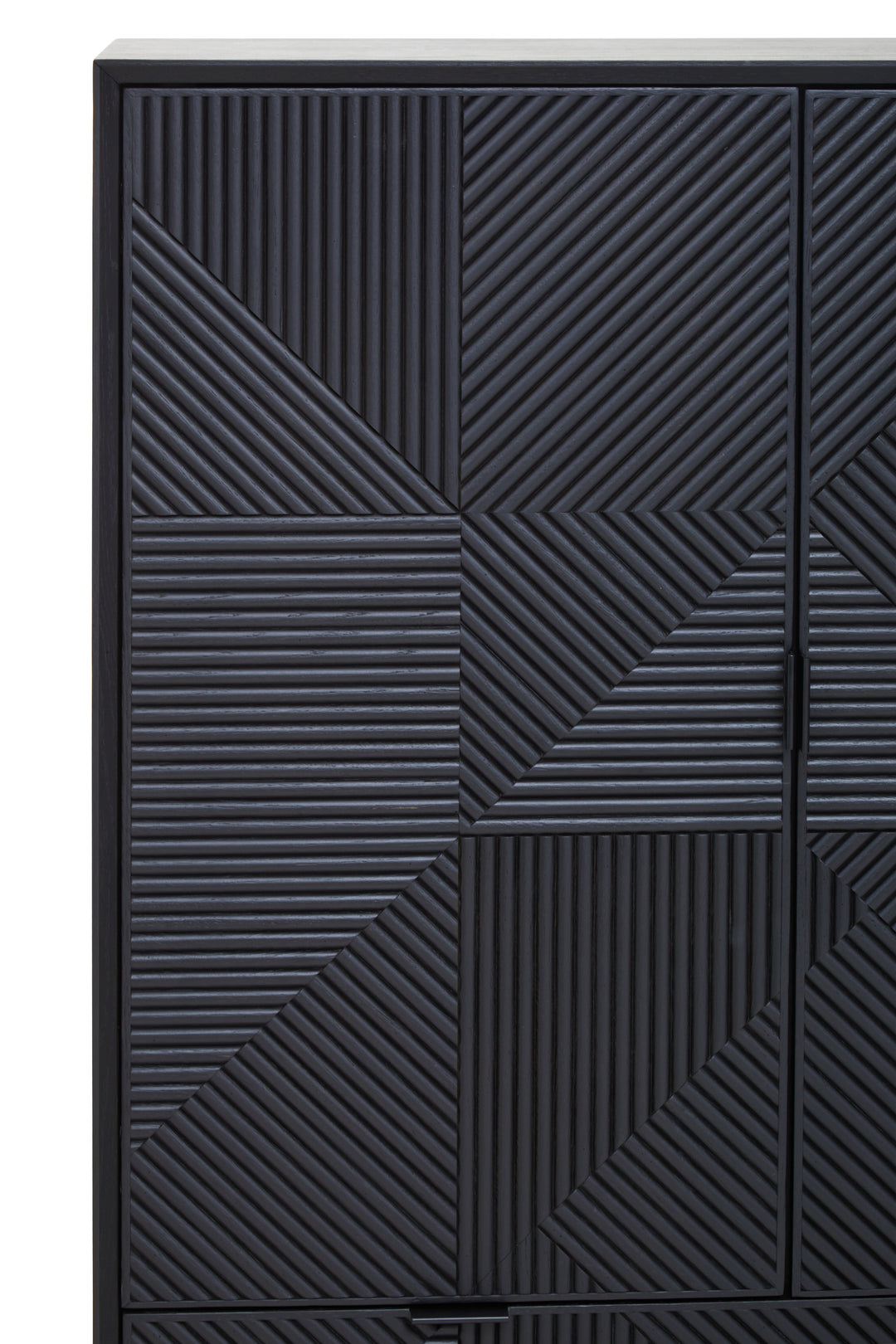 Swallow Black Finish Wooden Cabinet