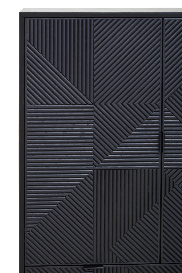 Swallow Black Finish Wooden Cabinet