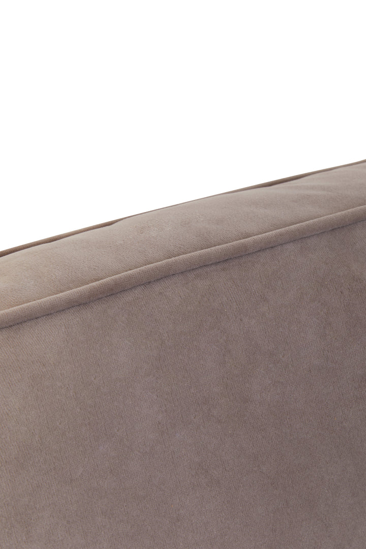 Robin Three Seat Mink Velvet Chaise Sofa