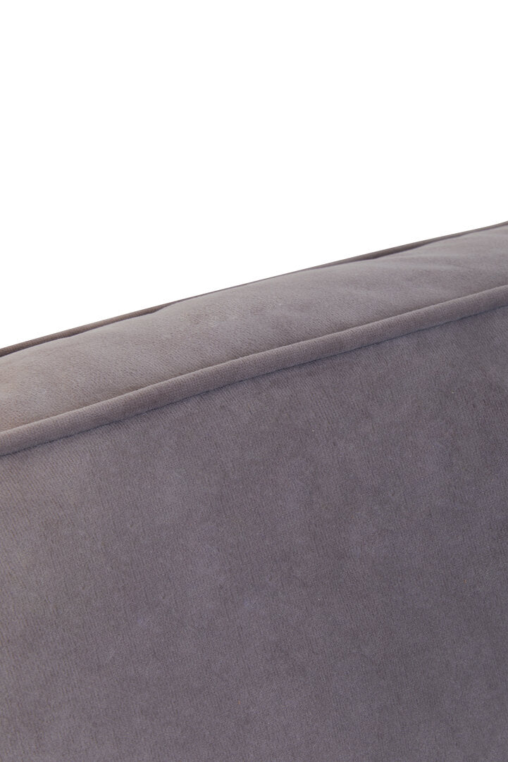 Robin Three Seat Grey Velvet Chaise Sofa