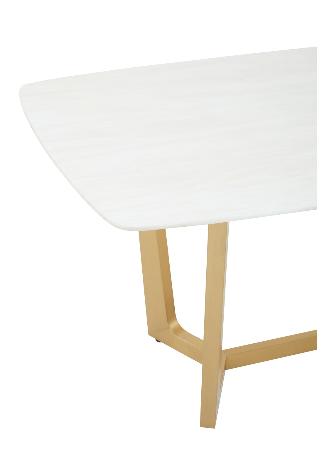 Ozzy White Marble Top Dining Table