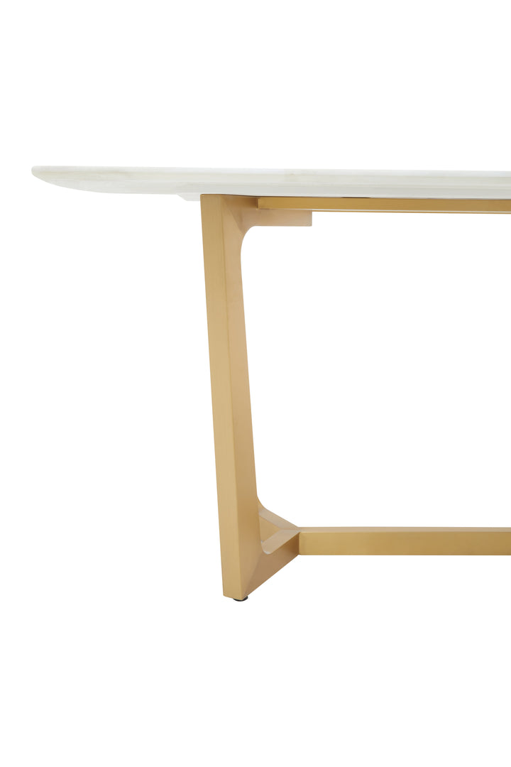 Ozzy White Marble Top Dining Table