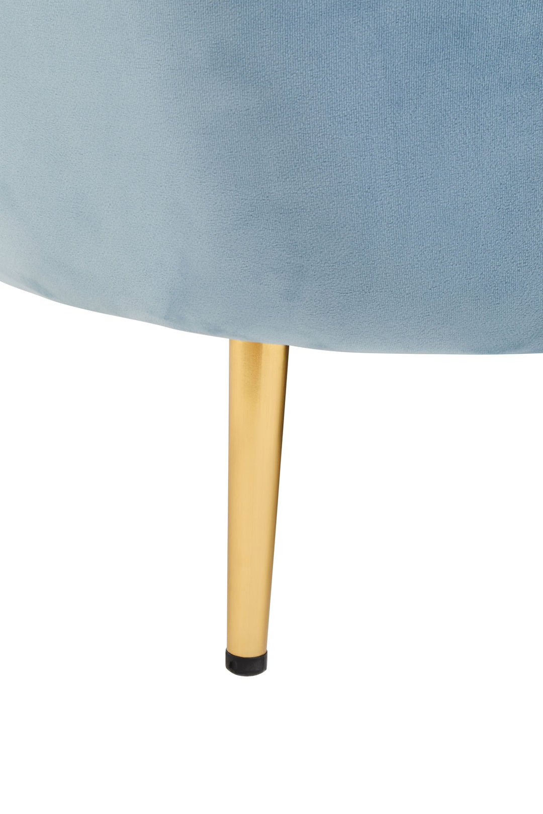 Swan 3 Seat Aqua Blue Velvet Sofa