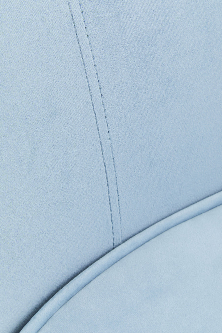 Swan 3 Seat Aqua Blue Velvet Sofa