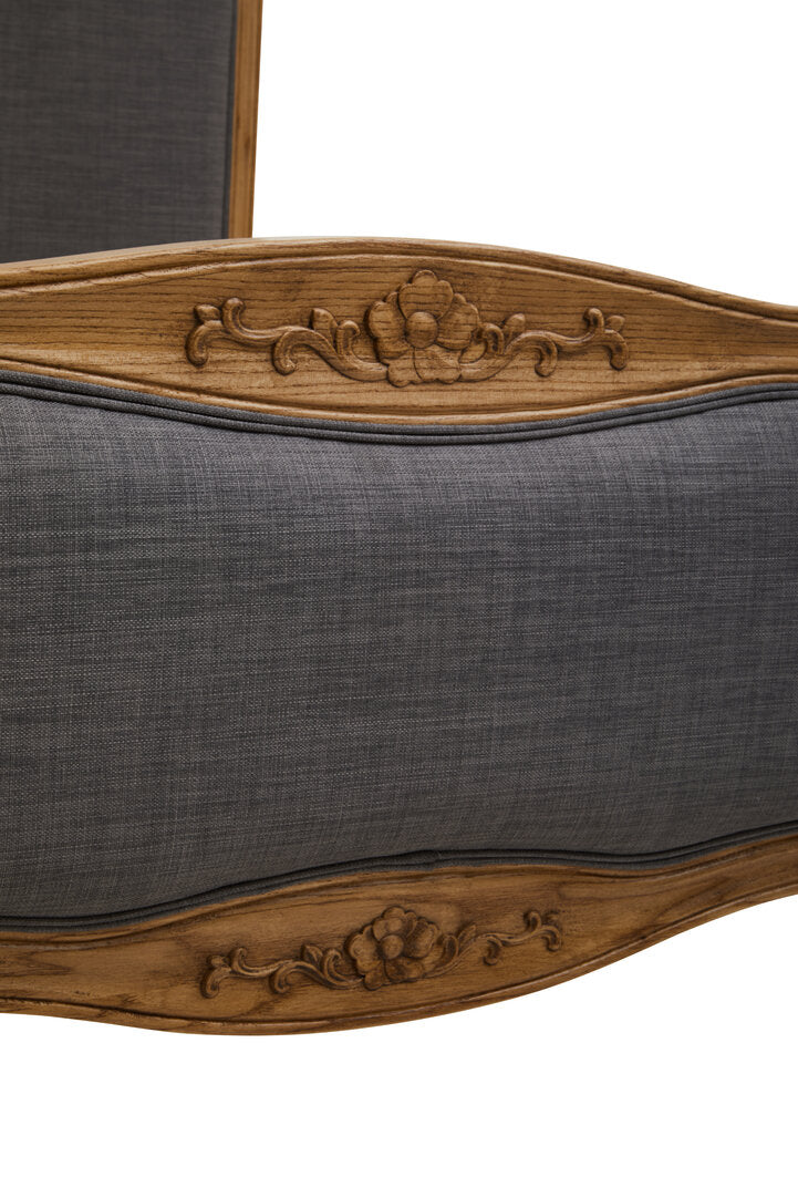 Heron Grey Fabric Kingsize Bed